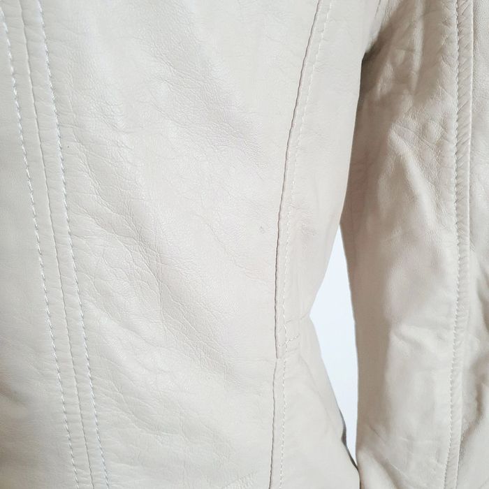 Veste en cuir 34 AJC couleur crème - photo numéro 11
