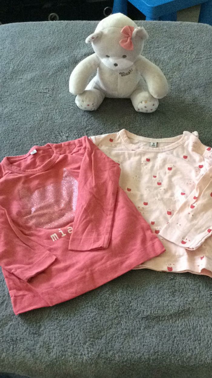 Lot tee Shirt petit chat