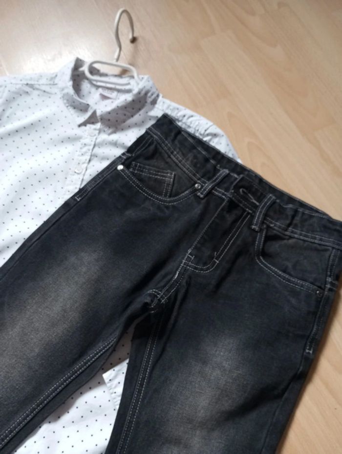 Beau jeans effet used 10 ans 🍀 Gémo 🍀 neuf - photo numéro 2