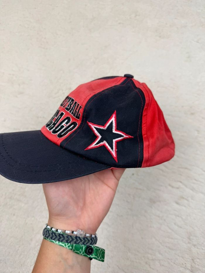 Casquette Chicago Bulls Vintage NBA Noir et rouge - photo numéro 3