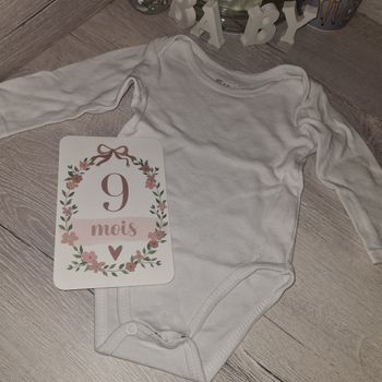 Body mixte manches longues 9 mois mes petits cailloux