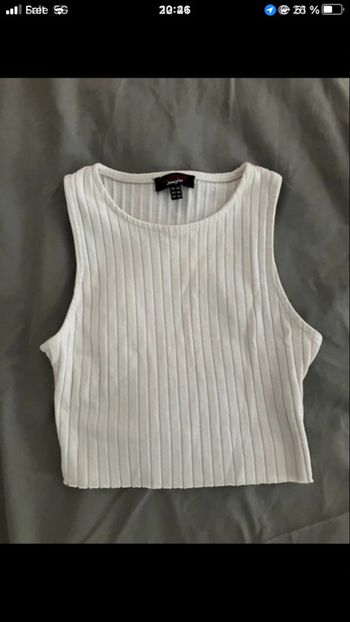Débardeur crop top blanc