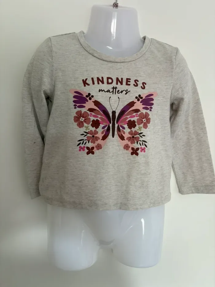 T-shirt papillon Primark – Taille 2/3 ans