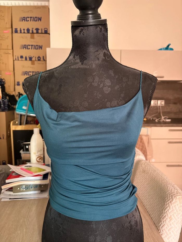 Débardeur bleu canard xs