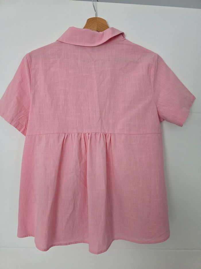 Chemise manches courtes rose - photo numéro 2