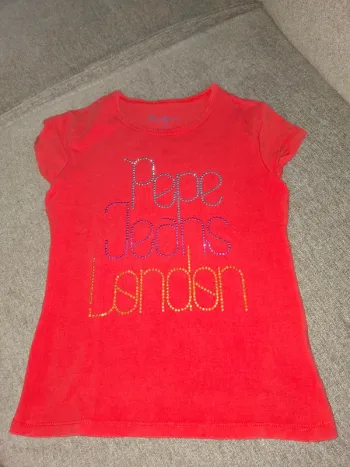 T-shirt rouge Pepe jeans 8 ans