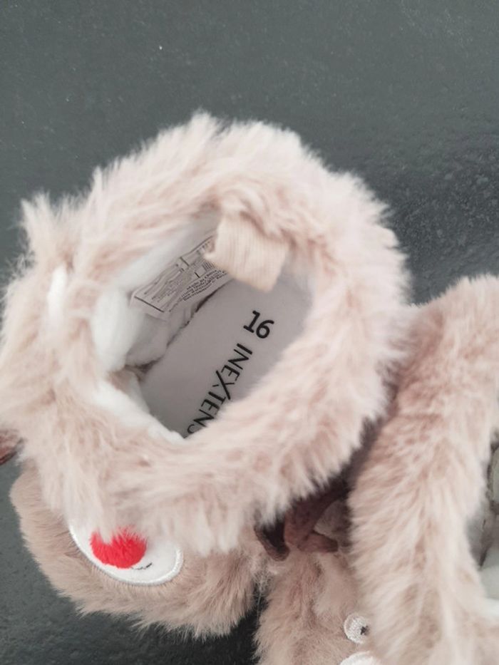 Chaussons bébé Noel renne mixte beige - photo numéro 3