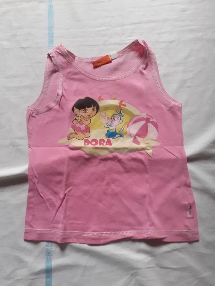 Débardeur rose motif Dora l'exploratrice