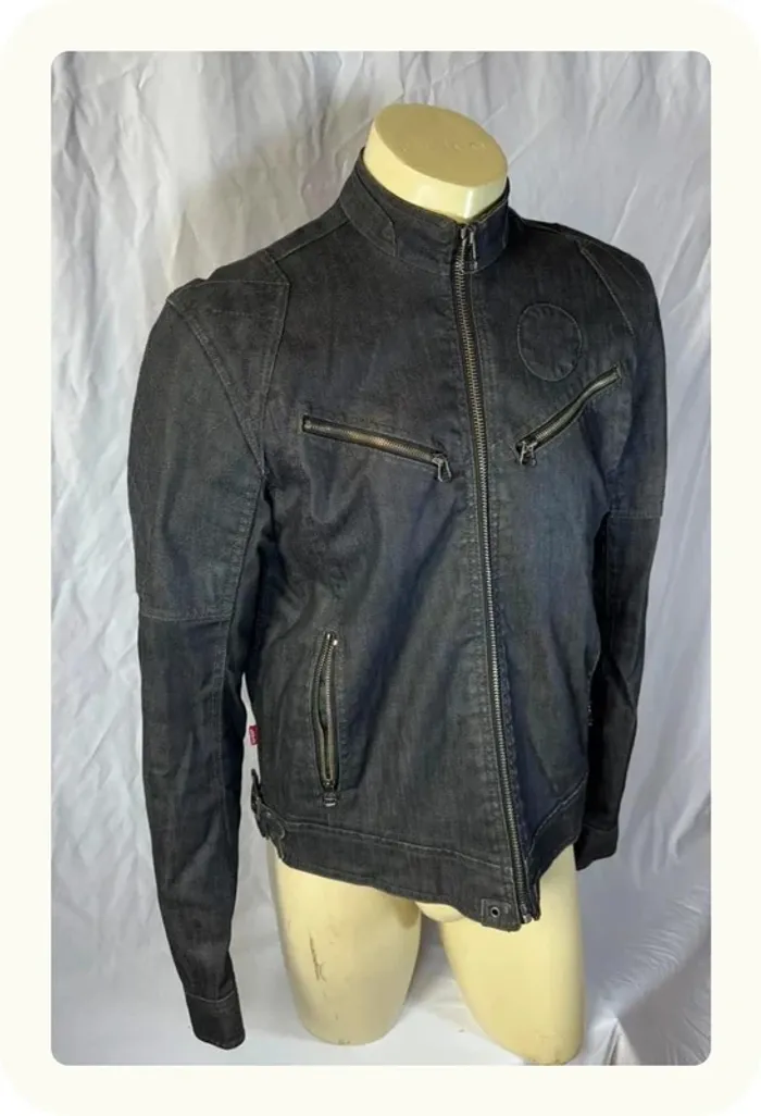 Veste en jean biker homme Levi's Taille L - photo numéro 2