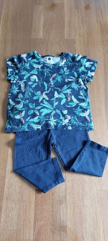 Ensemble tee-shirt et legging bébé fille 12 mois