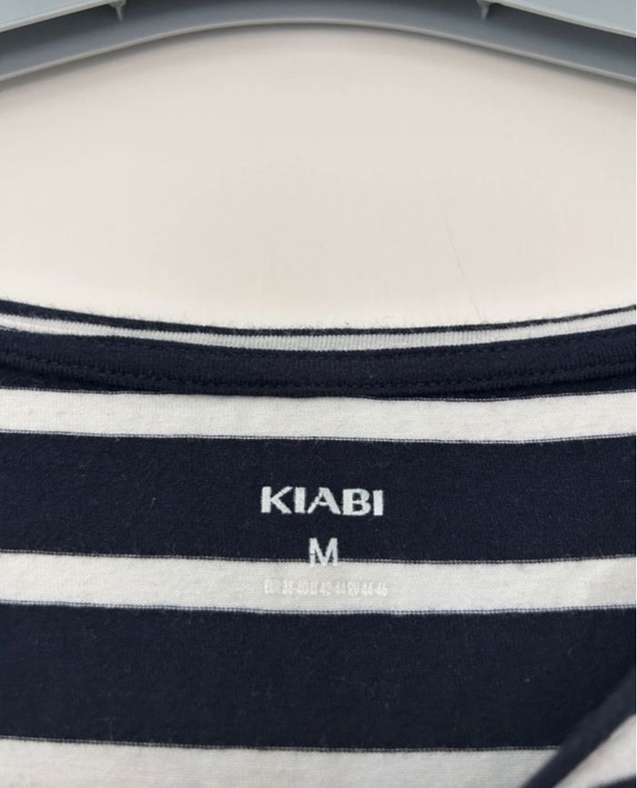 Tee-shirt marinière bleu marine à manches longues - photo numéro 4
