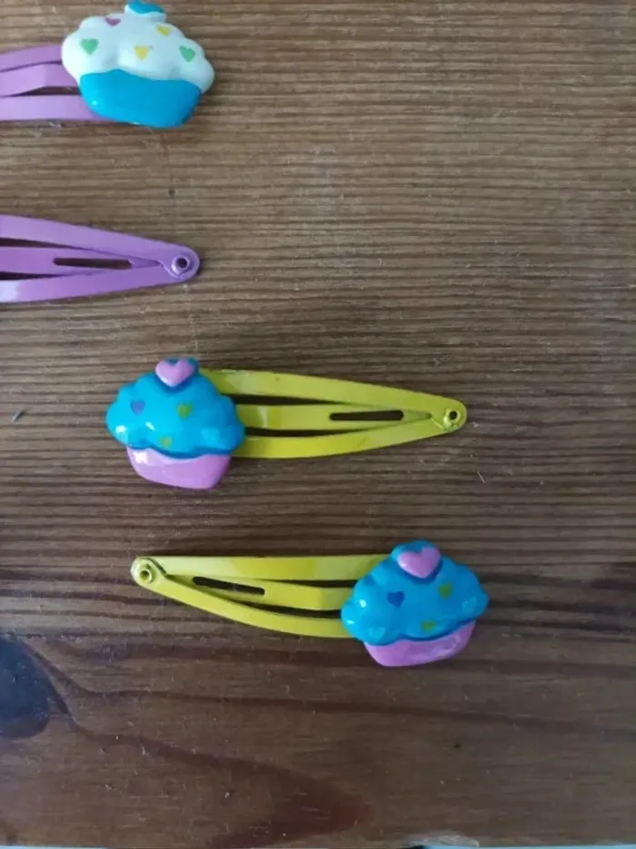 Lot de barrettes "cupcakes" - photo numéro 2