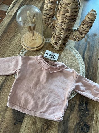 Sweat col dentelle