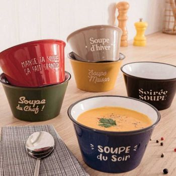 Bols soupe à message