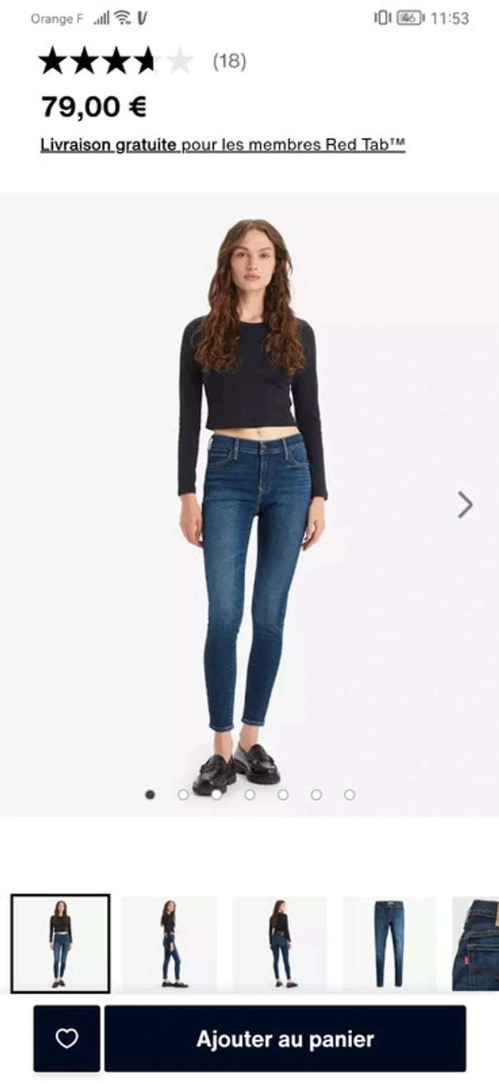 Jeans Levi's 710 Super Skinny W28/L30 - photo numéro 11