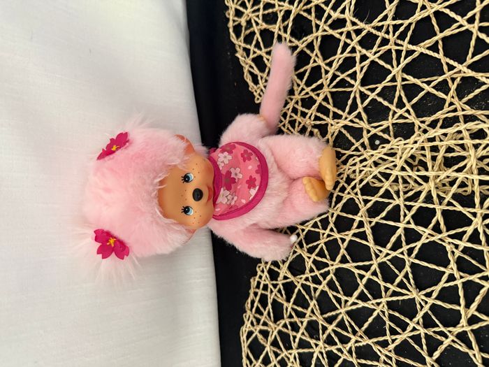 Monchhichi – Peluche Monchhichi Pinky Sakura Rose Fleurs cerisier - photo numéro 7