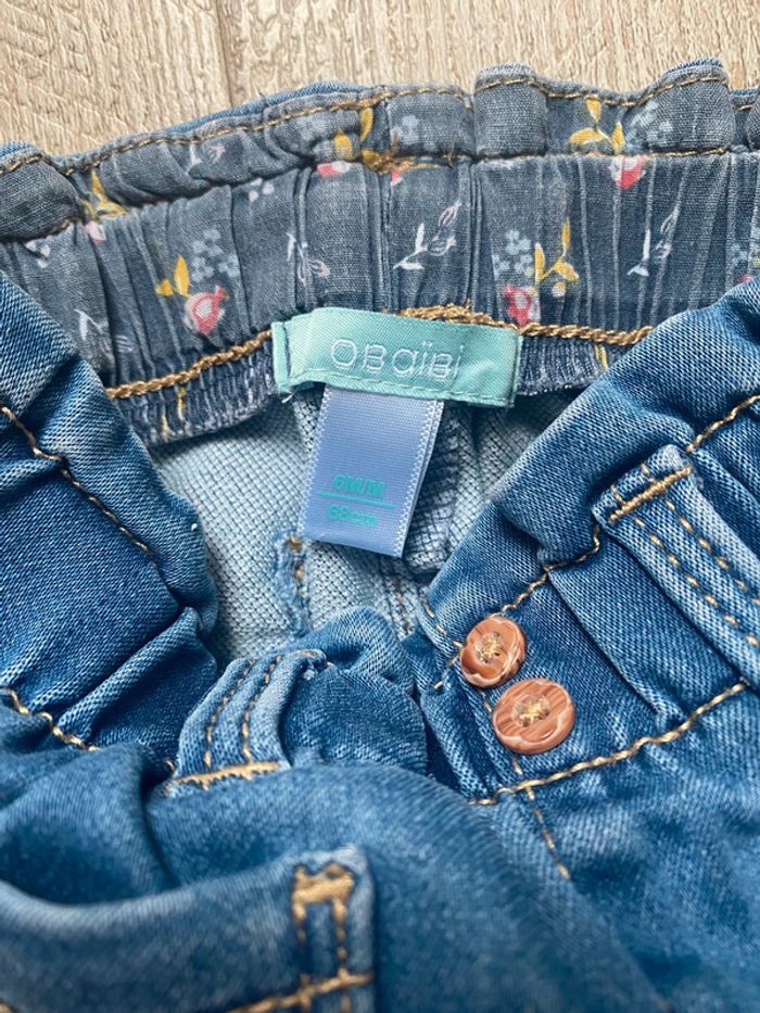 Pantalon réglable en jean - 6 mois - photo numéro 3