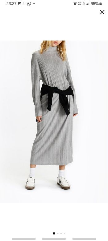 Robe longue en maille femme