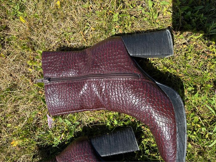 bottines talon compensées marron - photo numéro 4