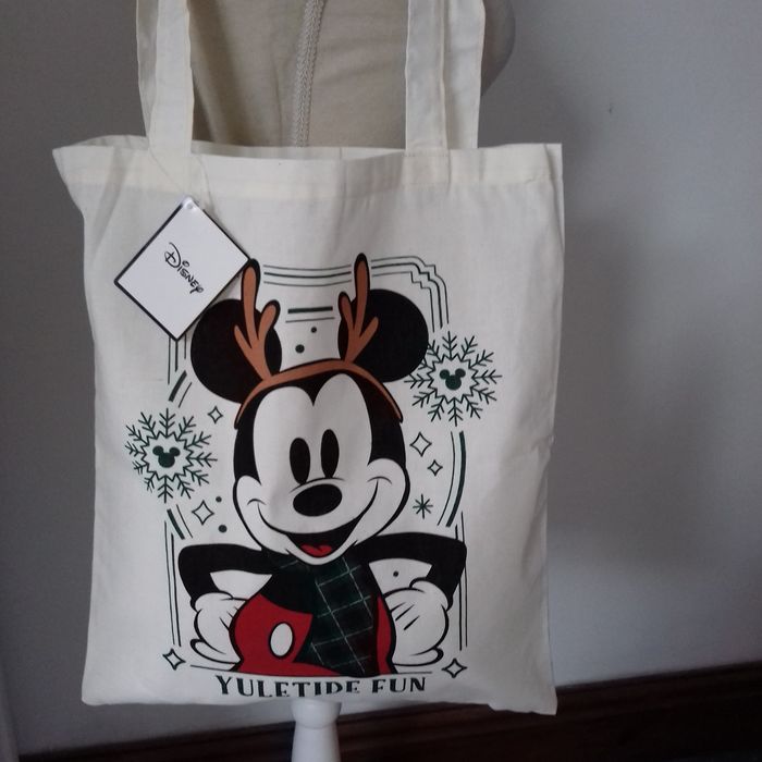 Tote bag Noël Mickey Mousse - Disney - 35X40cm - Neuf - photo numéro 2