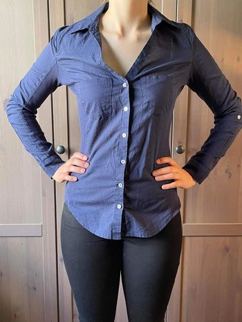Chemise Mango bleu marine