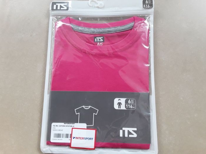 T-shirt rose fuchsia MC 6 ans fille NEUF
