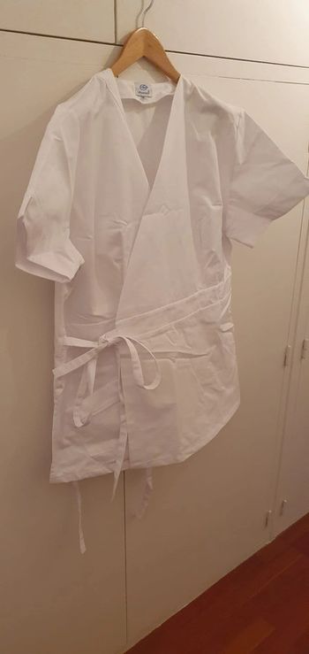 Blouse Esthéticienne Cache-Cœur Blanche Manelli