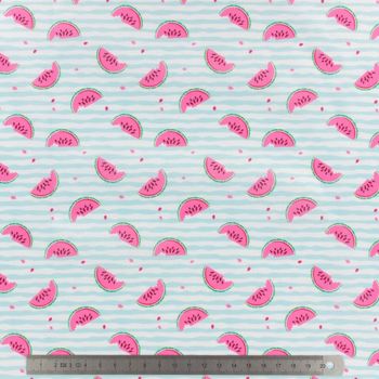 Tissu pul imperméable pastèques 50cm sur laize