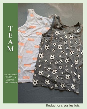✨ Lot de 2 Débardeurs / Maillots de corps – Zeeman ✨
