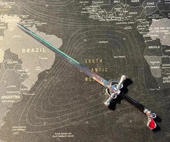 Barette à cheveux épée argentée / baton à chignon