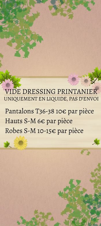VENTE DE VÊTEMENTS
