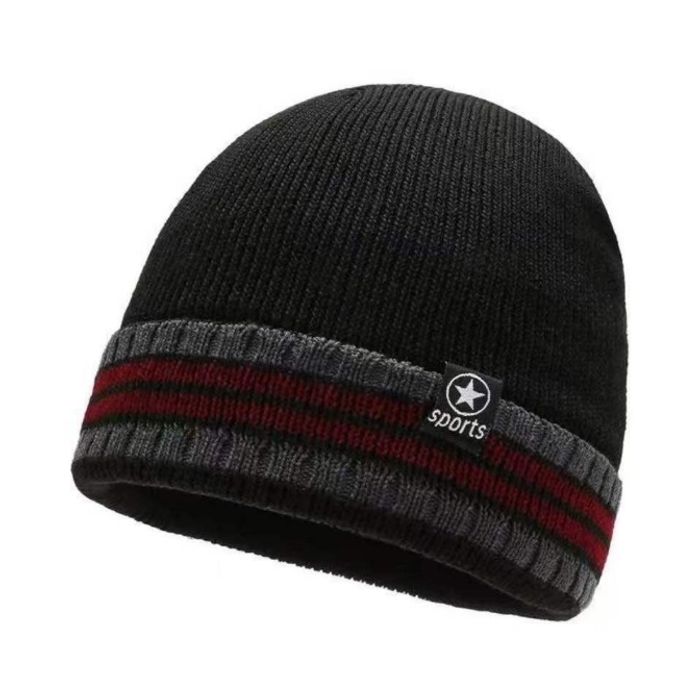 Bonnet épais en maille pour homme