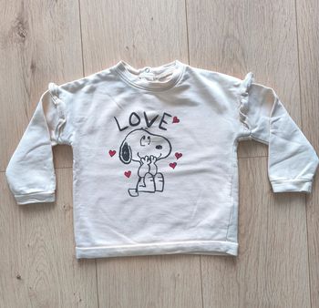 Pull / Sweat léger fille blanc cassé Peanuts Snoopy - 24 mois 83-89cm