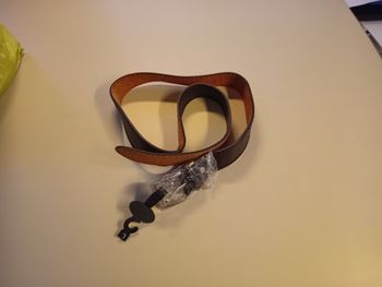 Ceinture marron croûte de cuir marque jeans taille L 38/40