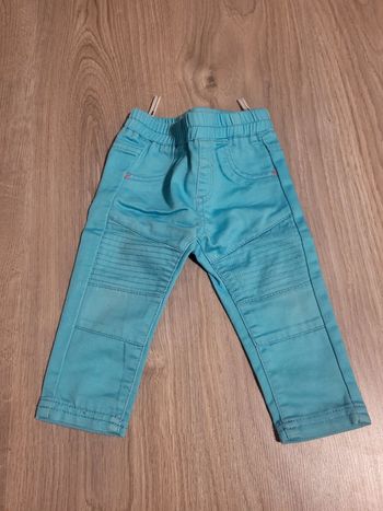 Pantalon bleu fille 74 cm soit 9 mois zeeman