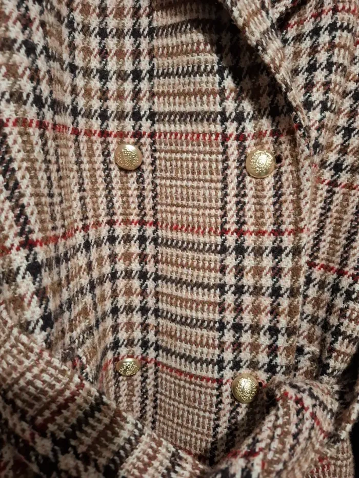 Manteau à carreaux Nafnaf T44 Neuf - photo numéro 3