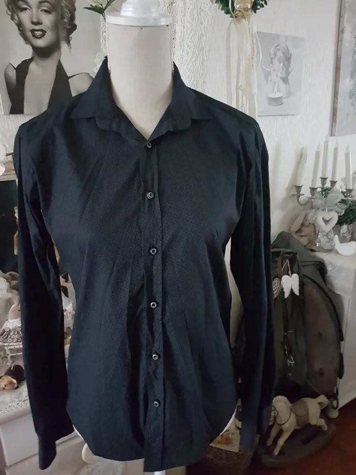 Chemise homme grise foncé Massimo Dutti Taille S