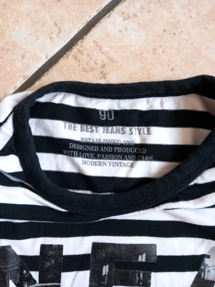 📦pull coton souple T36 noir blanc - photo numéro 4