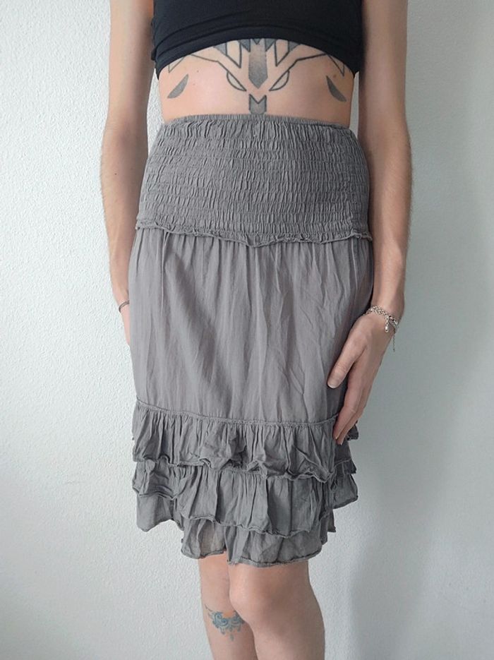 2 en 1 Robe bustier & Jupe droite gros volant vintage - 34/XS à 40/L - photo numéro 6