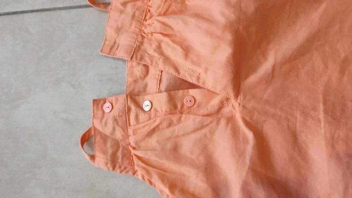 Jolie barboteuse orange en coton 12 mois  obaibi - photo numéro 5