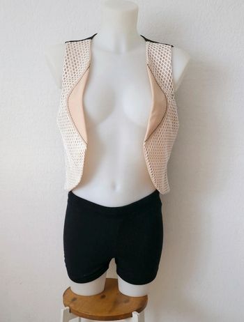 Boléro noir et beige pour femme taille L