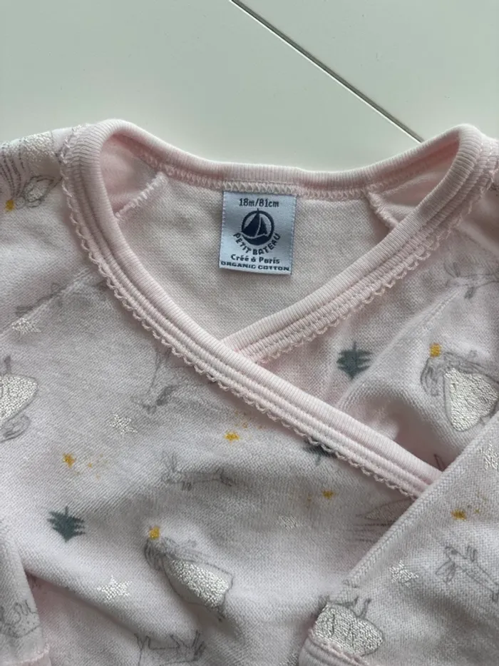 Petit Bateau – Pyjama dors-bien fille 18 mois velours