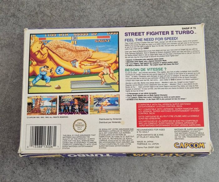 Jeu Street Fighter 2 Turbo Super Nintendo Snes FAH Complet CIB - photo numéro 3