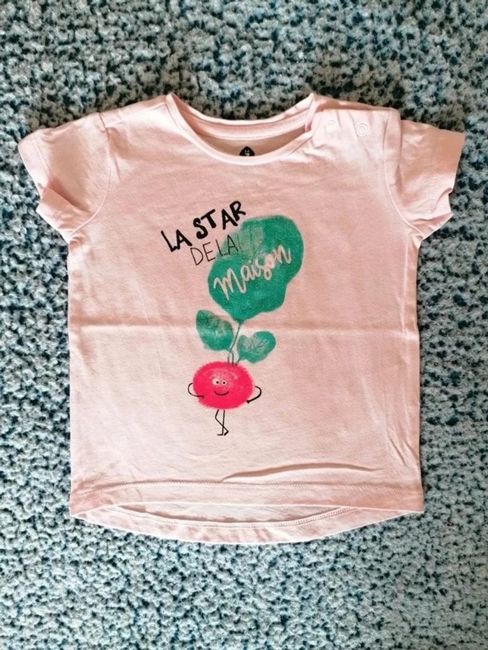 Tee-shirt fille taille 6 mois - photo numéro 5