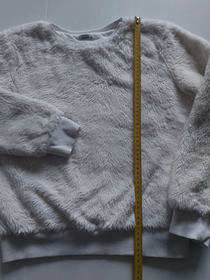 Pull blanc pilou pilou tout doux très peu porté, aucun défaut taille XS - photo numéro 8