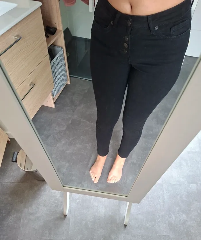 Jean skinny slim à boutons - photo numéro 7