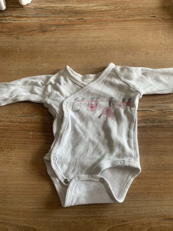 Lot de 3 pyjamas velours et de 3 body fille taille naissance - photo numéro 2