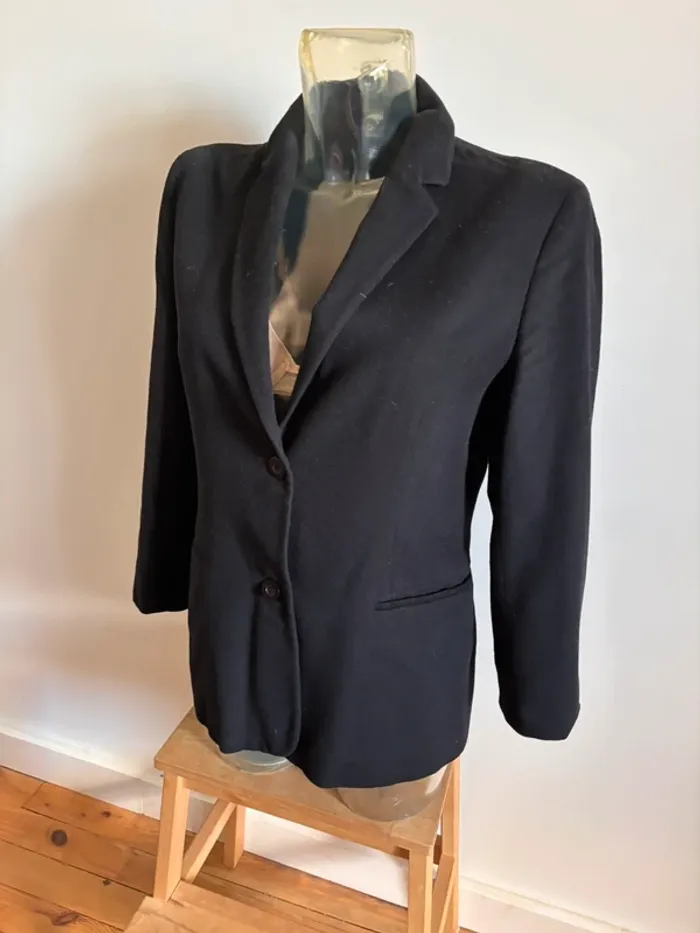 Blazer noir en laine 123 taille 40 - photo numéro 4