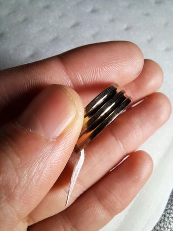 Bague acier inoxydable dorées