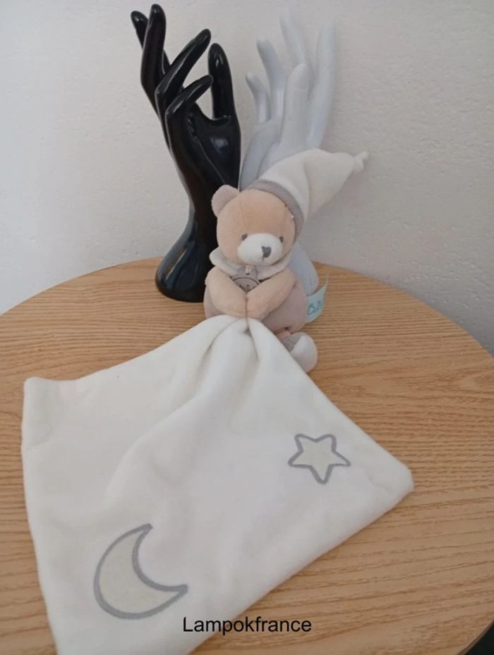 Peluche ours beige blanc écru babynat doudou ours